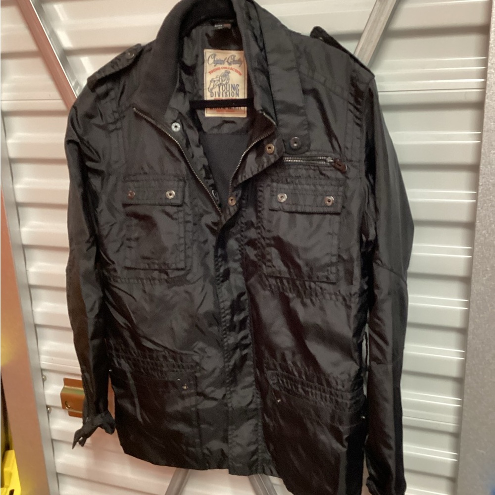 Zara Men's Dark Jacket with Multiple Pockets